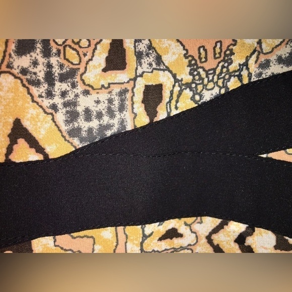 Bohemian Summer Dress Flowing Rayon Fabric, Two Tone Print, Full Length - Picture 5 of 5